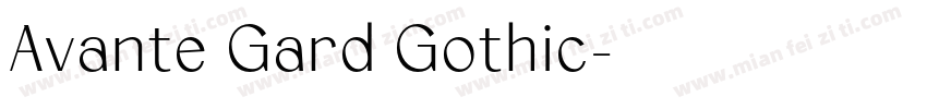 Avante Gard Gothic字体转换